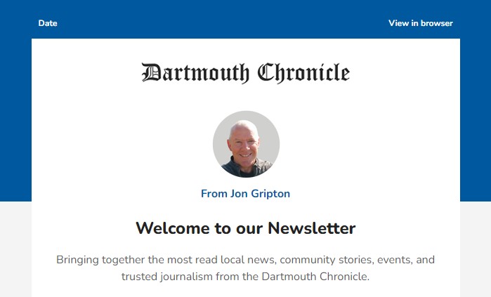 Dartmouth Chronicle newsletter sample