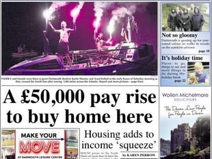 This week's Dartmouth Chronicle front page