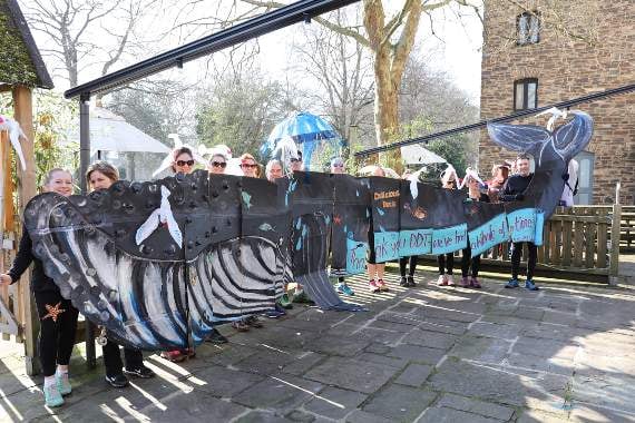 Doris the Start Bay whale took part in the Delicious Dart Trail alongside 350+ runners