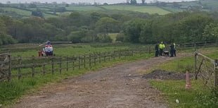VIDEO: Devon Air Ambulance airlifts biker to hospital