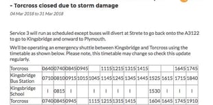 Shuttle bus will be operating while Slapton Line is closed