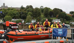 Arrival of Atlantic 75 lifeboat for Dart RNLI
