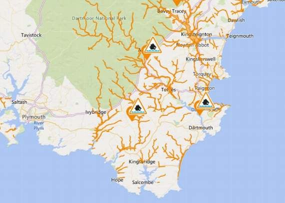 Environment Agency issues flood alerts across the South Hams