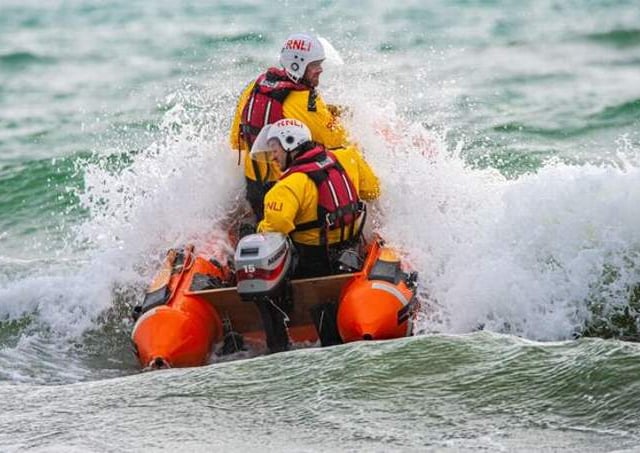 Multiple lifeboat crews called out to rescue pair caught short by tides
