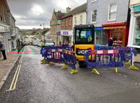 Fore Street closed in Kingsbridge
