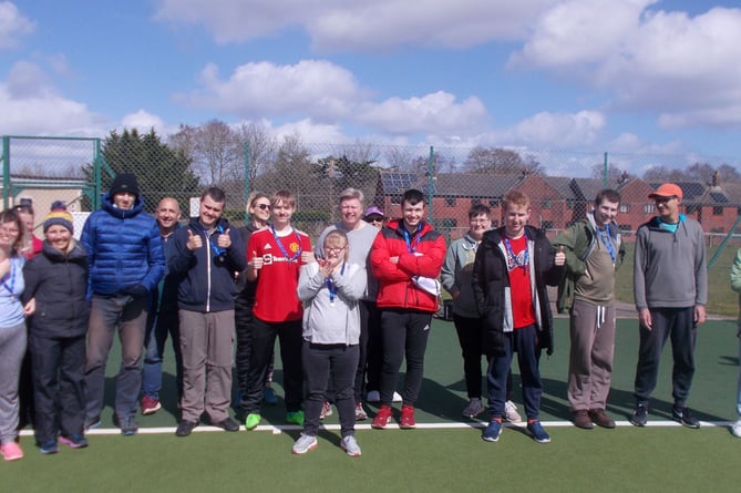 Members of Totnes Tennis Club’s disability programme