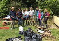 Volunteers litter pick at Waterhead Creek