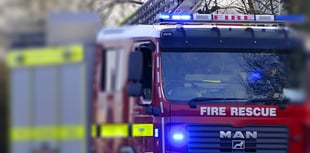 Combine harvester blaze at Ugborough