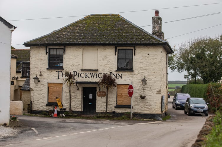 The Pickwick Inn at St Ann's Chapel, in Devon, has been closed since January. See SWNS story SWLNpub. A petition has been signed by 170 people to make an abandoned pub, currently owned by Greg Dyke, a community asset. If the decision was granted, the community would have six weeks to make an offer and buy it from former BBC director general and former chairman of the FA. The Pickwick Inn at St Ann's Chapel, in Devon, has been closed since January and has been boarded up since July. It is still currently on the market. Locals have raised concerns that the pub would be bought and turned into a housing development, which is what happened to another local pub, the Royal Oak, in 2013.