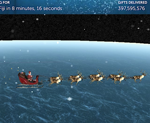 We are go for launch - reindeer and sleigh ready for flight 