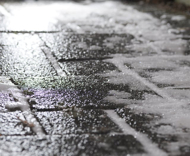 Dangerous ice, take care on the roads this morning