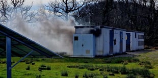 Fire at solar farm near Dartington