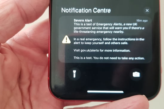 Some people received typo in their test alert message