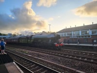 Crowds turn out to watch Flying Scotsman through the South Hams