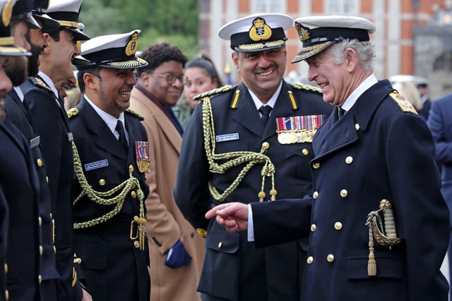 King at Dartmouth Naval Ceremony