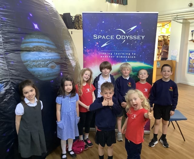 Youngsters enjoy day in space dome