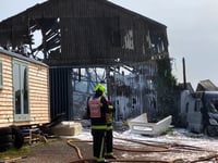 Watch as fire commander describes blaze at industrial unit 