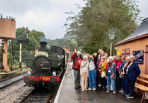 Launch of memory cafe - on a steam train