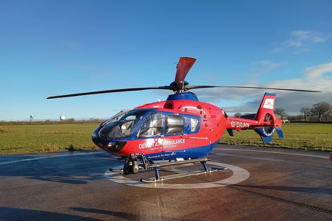 Devon Air Ambulance helecopter