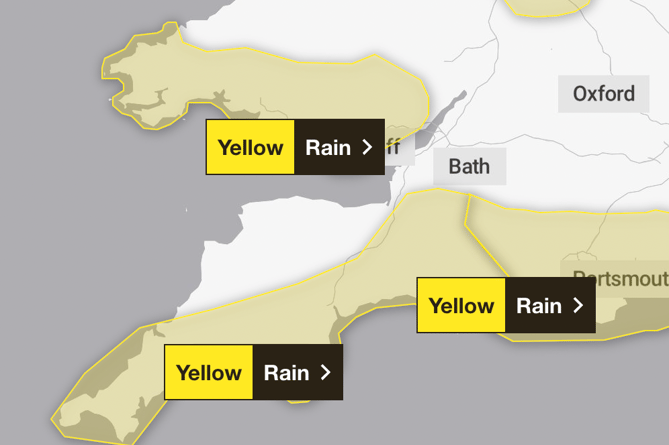 Yellow weather warning in place for tomorrow