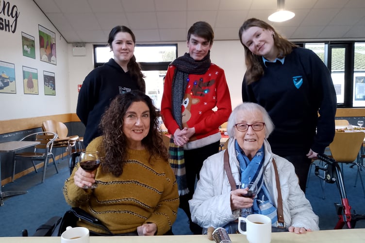 L to R: Kevicc Students Rosie, Ollie and Dulcie and TC Clients Sylvie and Sheila