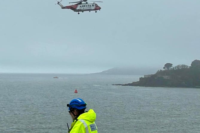 The rescue operation in Plymouth Sound