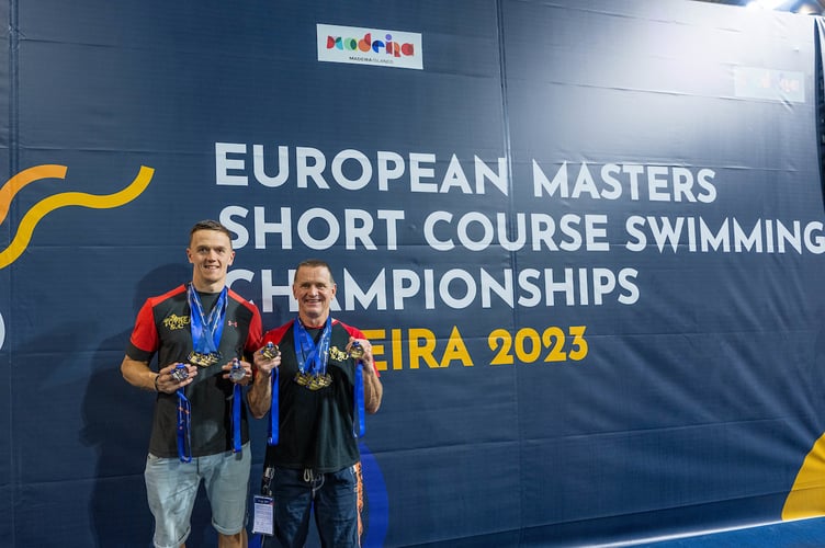 Swimmers Kalon and Simon Veale