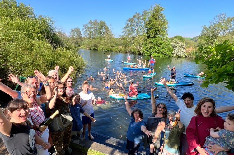 Members of the Friends of the Dart group, which welcomed the new designated bathing water sites