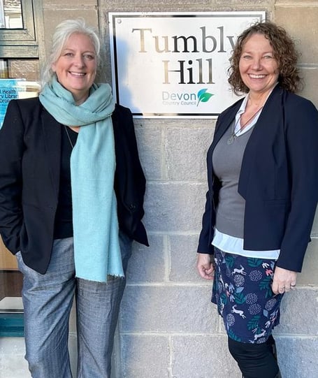 Caroline Voaden at Tumbly Hill with Ms Suzie Garrod