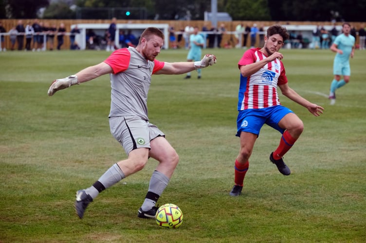 Football. Newton Abbot Spurs versus  Ivybridge. A two goal win for visitors from Ivybridge
