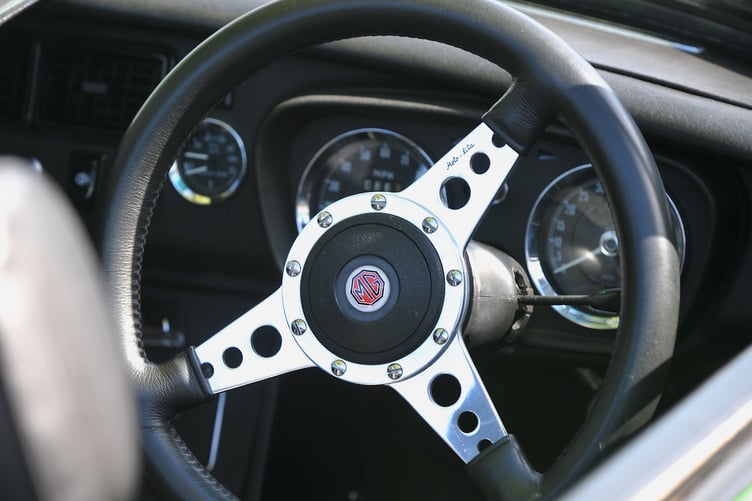 Classic MG steering wheel