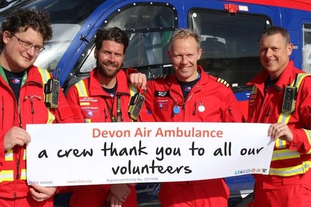 Devon Air Ambulance says thanks to volunteers and supporters