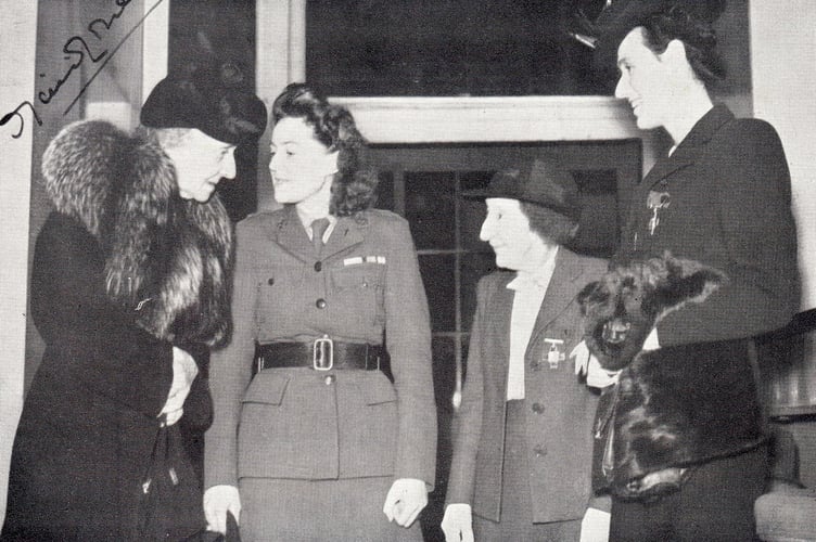 Emma Townsend was one of four women who received the medal (pictured third from left)