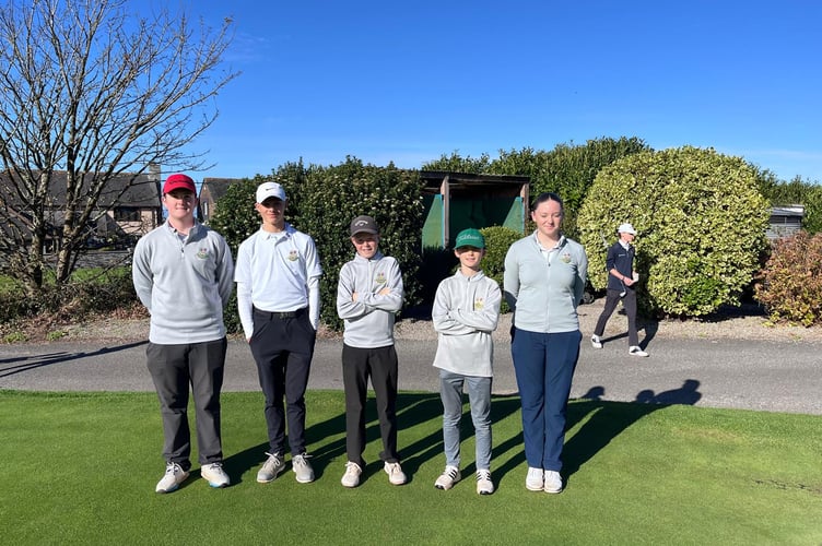 Photo of Thurlestone Juniors team (from left) George Inch, Aiden Mulligan, Oliver Chester, Finn Robson, Martha Massingham