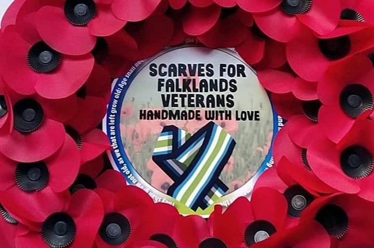 Scarves for Falklands Veterans.