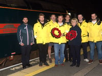 Military veteran RNLI volunteers in GWR Poppies to Paddington service