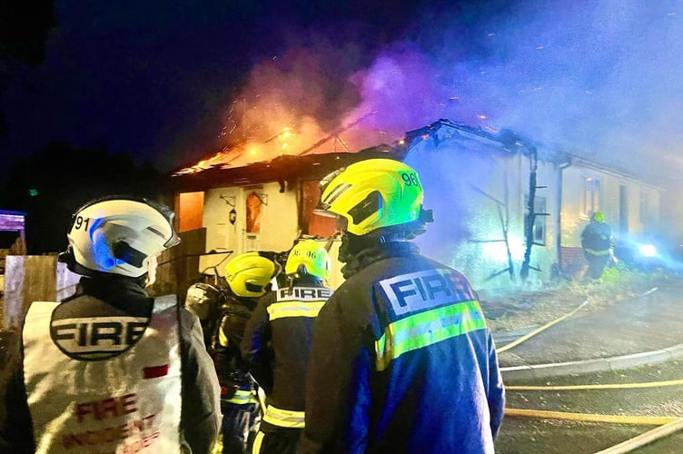 It took fire crews almost four hours to put out the blaze