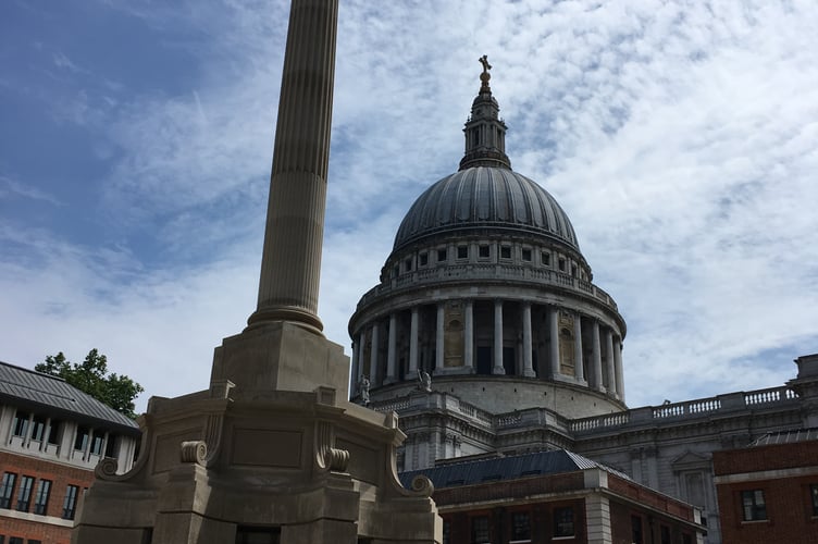 The Great Fire of London Monument near St Paul's Cathedral