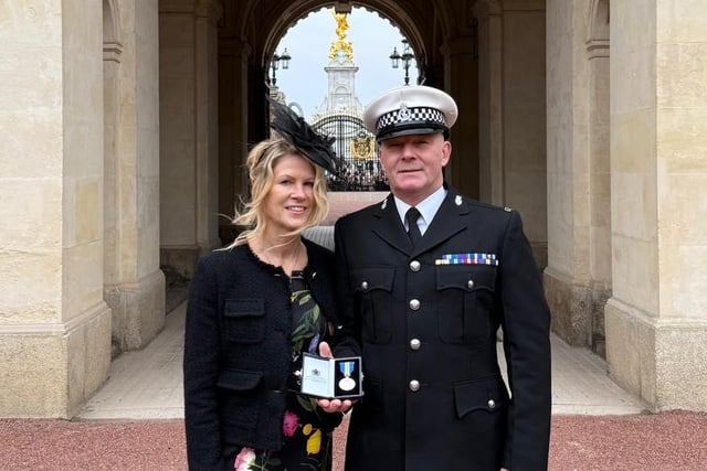 Former police officer receives bravery medal at Buckingham Palace