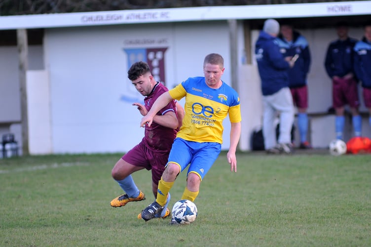 Football. South Devon Football League Premier Division. Chudleigh Athletic versus Harbertonford. A comprehensive 7-0 win for Chudleigh in this Herald Cup clash