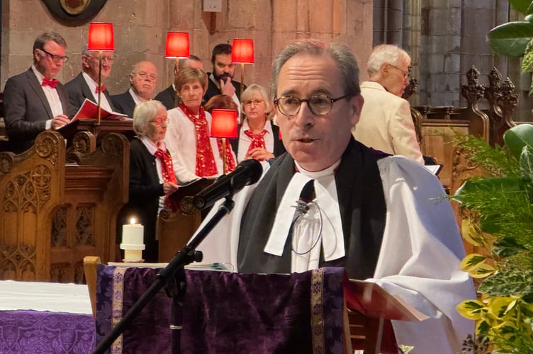 Rev Preb Matthew Tregenza during the service.  AQ 9959
