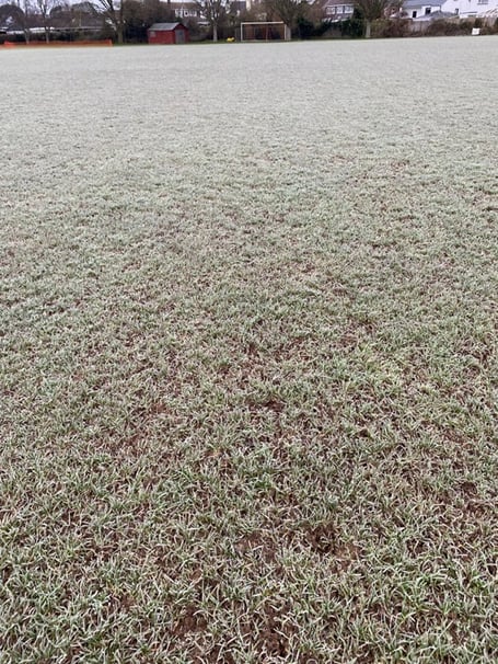Alphington AFC frozen pitch