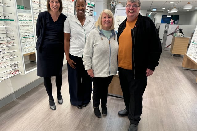 Totnes Specsavers teams up with Purple Angel charity