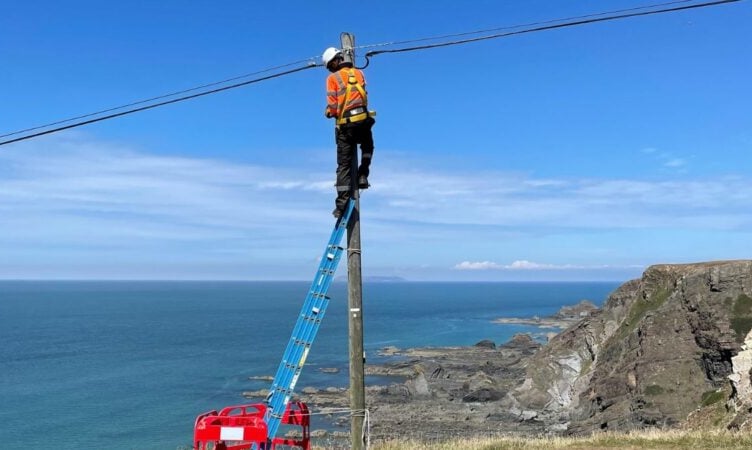 Airband at work by the sea