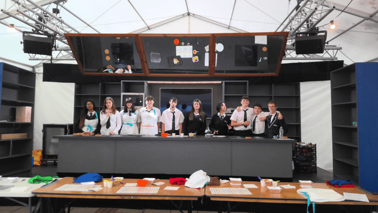 Pupils on the catering course