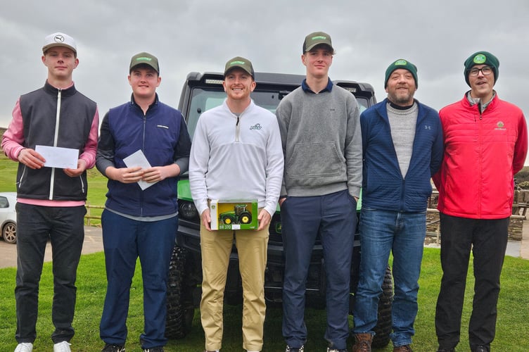Winners of the Devon Men’s Mason Kings Winter Series, from left Will Mulholand, George Inch, Matt Millar, Hugo Dennison, Steve Pike and Dan Rosevear