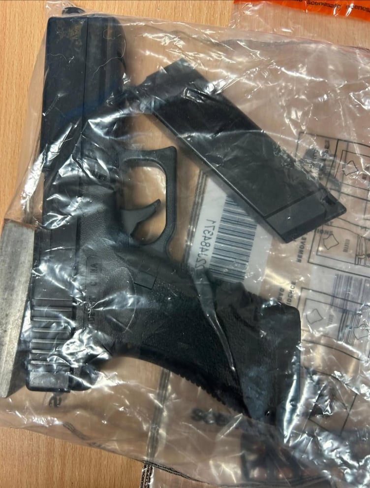 A seized firearm