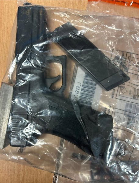 A seized firearm
