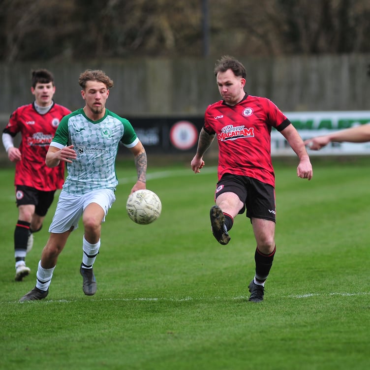 South Devon Football League Herald Cup action from Bovey Tracey  2nds versus Ivybridge Town 2nds.  A 2-0 win for Bovey