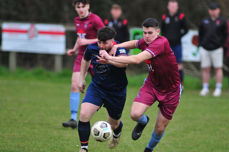 South Devon Football League Herald Cup action from Chudleigh Athletic versus East Allington United  A single goal from East Allington ended Chudleigh's run in the Herald Cup